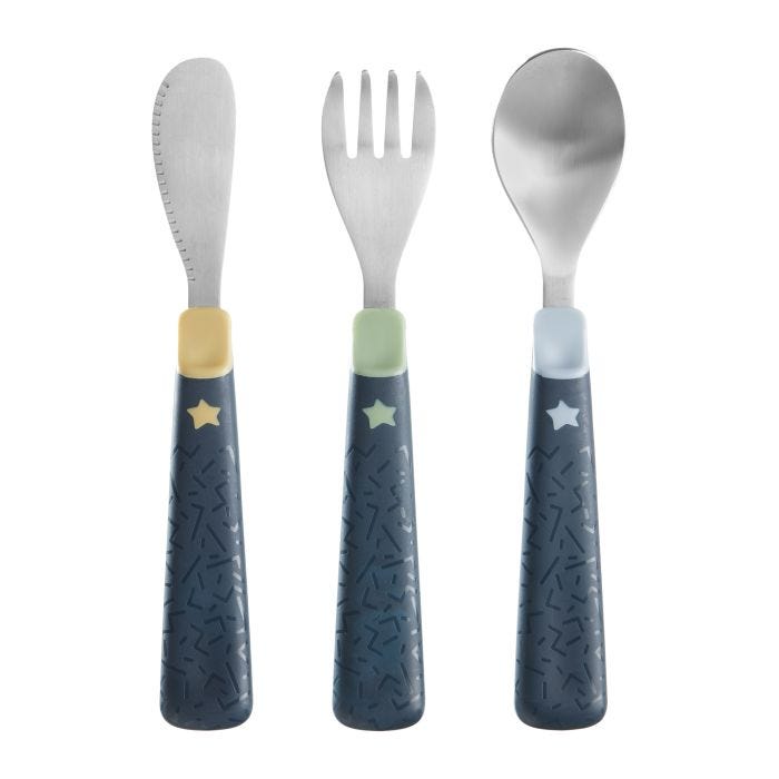 Grown up cutlery set on a white background