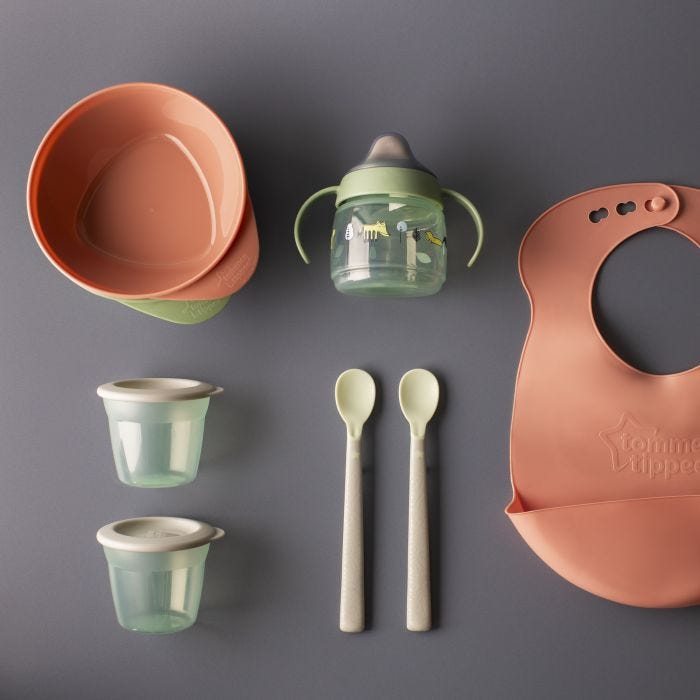 Weaning kit on a grey background