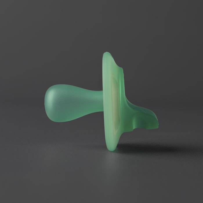 Side shot of a Night Glow soother.