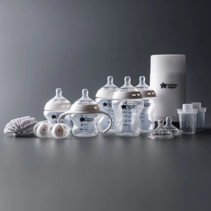 Ready for Baby Bottle Set against a grey background