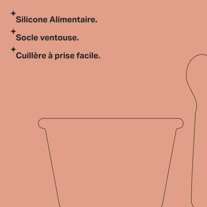 Easistick bol et cuillère dessin de ligne clé avec points de repère