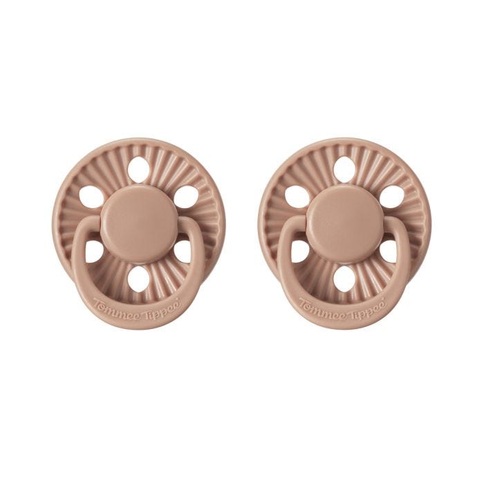 The Style Edit soothers in Warm Terracotta on a white background.