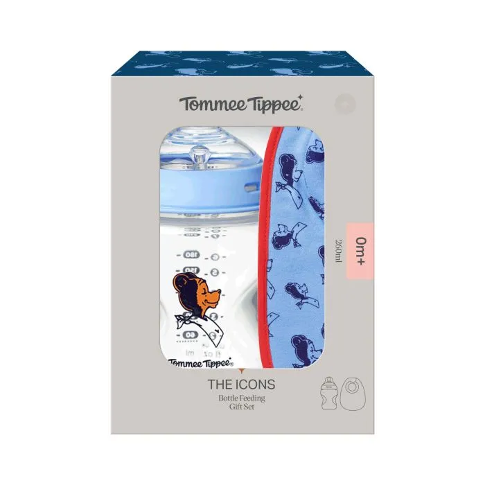 Milk bib and Natural Start bottle in packaging against a white background