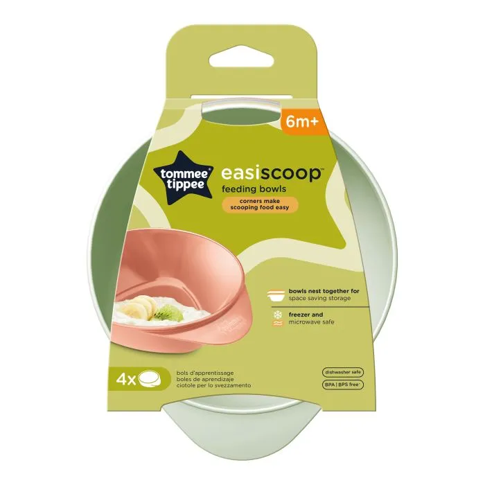 Easy scoop bowls packaging on a white background