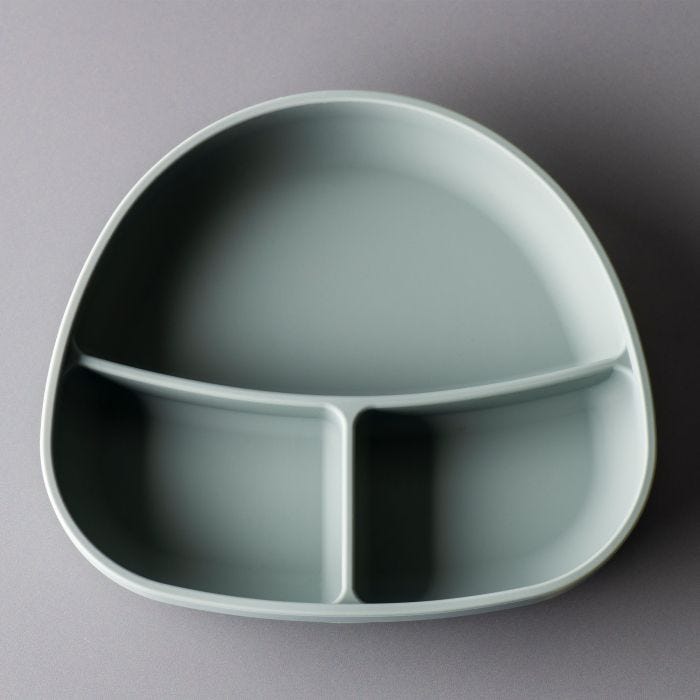Top view of silicone plate with three sections