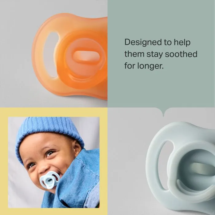 Close-ups of night glow and StayPut soothers