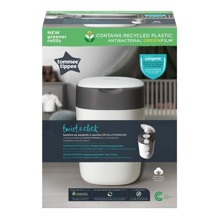 Twist & Click bin packaging on a white background
