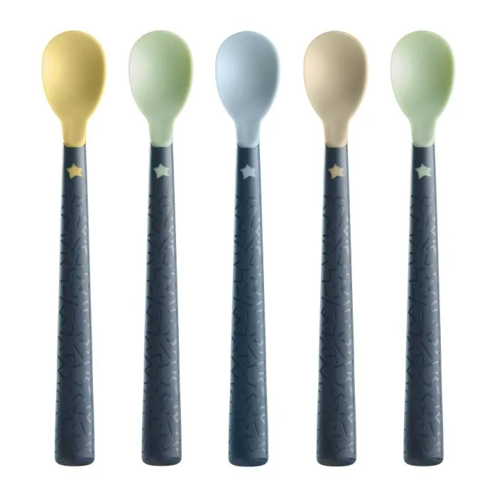 Softee weaning spoons on a white background
