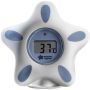 InBath baby bath and room thermometer on white background.