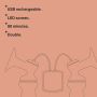 Double electric breast pump key line drawing with bullet points