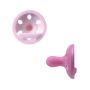 Breast-like soothers on a white background.