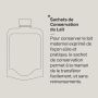 Sachets de conservation du lait infographie