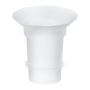 A Tommee Tippee breast pump horn insert on a white backdrop. ​