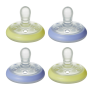Pacifiers on a white background