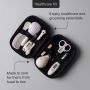 Healthcare kit against a grey background with product feature pointers   