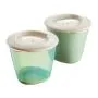 Pop up weaning pots on a white background