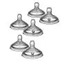 Six Closer to Nature Bottle teats on a white background 