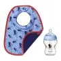 Milk bib and Natural Start bottle against a white background