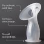 Silicone Breast Pump with key features pointed out.