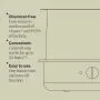 Steam steriliser keyline drawing with product feature bullet points