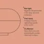Dreammaker sleep aid key line drawing with bullet points