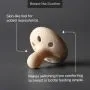 Breast-like soother Set against a grey background with product feature pointers