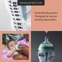Grid style asset with 3 images of Advanced Anti-Colic bottle and product feature text