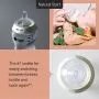 Grid style asset with 3 images of Natural Start bottle and product feature text