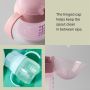 Grid of images of different coloured transition spout cups with product feature text