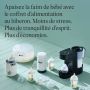 Coffret Premium Alimentation au biberon sur fond vert avec le slogan USP