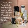 Get Baby Ready Bundle components arranged on coloured plinths with product USP tagline  