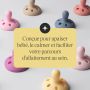 Gamme de couleurs de sucettes en forme de sein