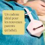 Gros plan de l&apos;étui de transport attaché à une sangle de sac avec un texte sur le cadeau idéal.