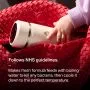 PrepGo cooling flask in a bag with text overlay about how the product follows NHS guidelines