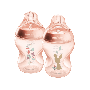 Natural Start baby bottles on a white background