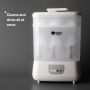 SteriDryer against a grey background with product USP tagline