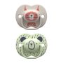 pacifiers on a white background