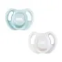 Pacifiers on a white background