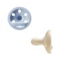 Breast-like soothers on a white background.