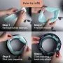 Grid style assets showing a step-by-step guide on how to refill a Twist & Click nappy bin cassette with the refills