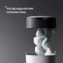 Twist & Click XL nappy bin lid lifted to show wrapped nappies with product USP