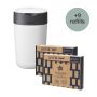 Twist & Click Nappy Disposal Bundle with 9 Refills Bundle against a white background 
