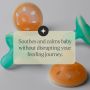 Four breast-like night soothers with text about soothing.