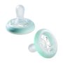 Pacifiers on a white background
