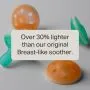 Four breast-like night soothers with feature text.