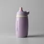 Purple insulated active spout cup against a grey background