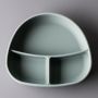 Top view of silicone plate with three sections