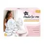 Double electric breast pump and power unit packaging on white background.