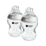 Natural Start baby bottles on a white background