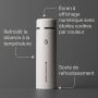 Fiole de refroidissement PrepGo sur fond gris avec indication des caractéristiques du produit